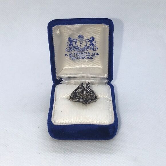 💛 925 Marcasite Dove & Flower Ring - Picture 3 of 4